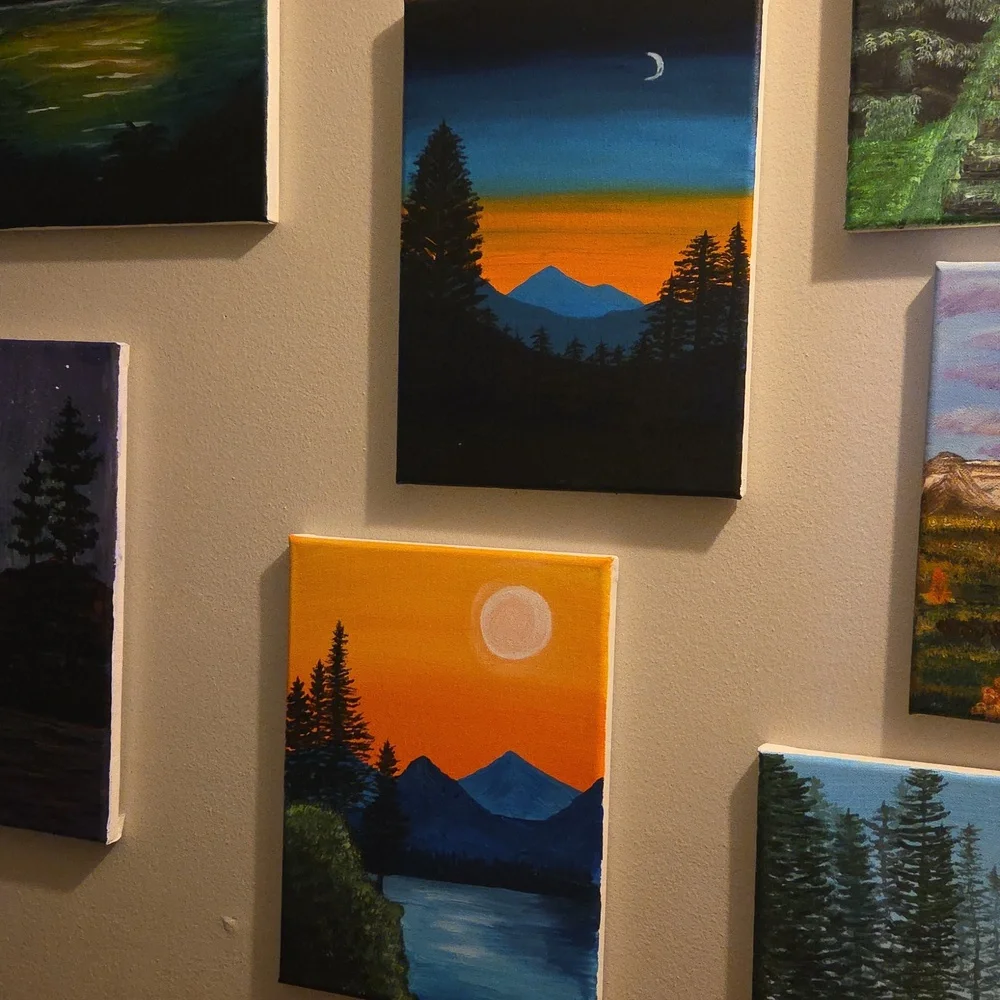 Orange Mtn Sunset🎨 - Original Artwork